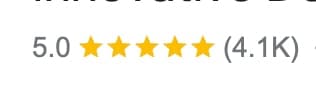 screenshot of a five star rating